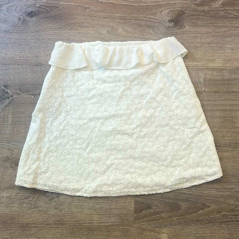 Lovers + Friends Embroidered Mini Skirt